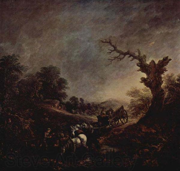 Thomas Gainsborough Sunset Norge oil painting art